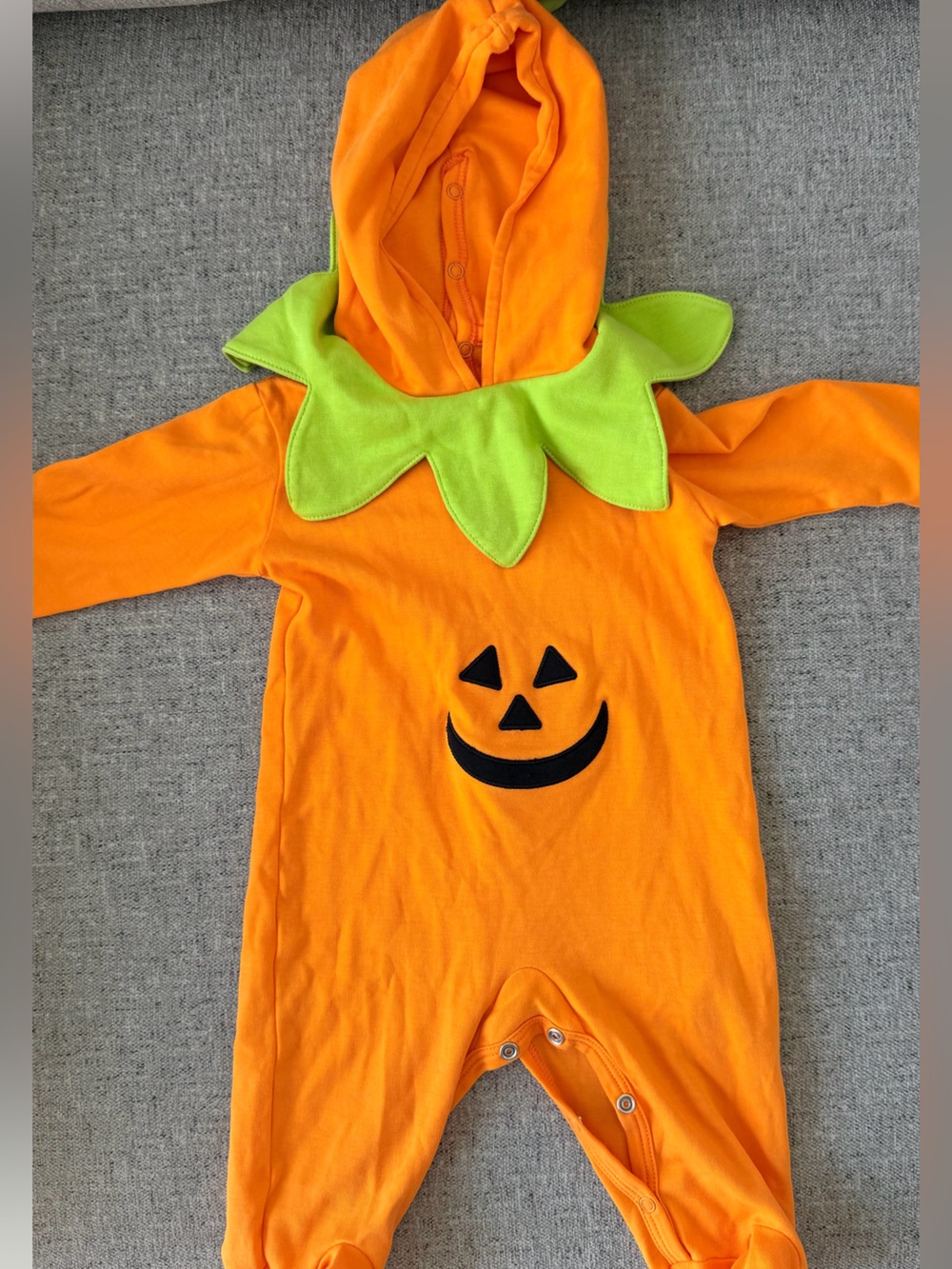 Kissy Kissy Baby Hello Halloween Pumpkin Footie 3-6M
